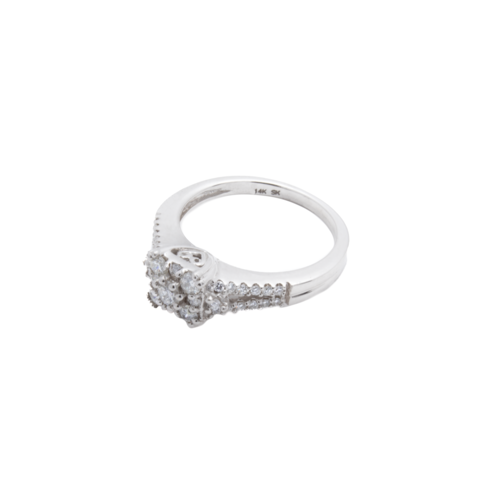 Anillo Diamante 20 Puntos en Oro Blanco 14 Kilates.