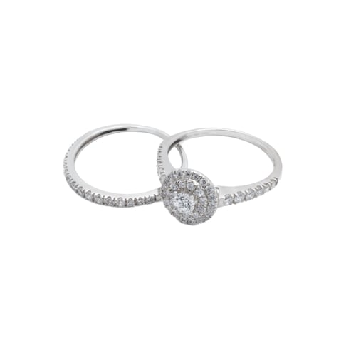 Anillo Diamante con Churumbela 1 Quilate Oro Blanco 10 Kilates.