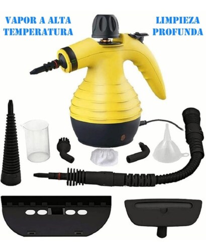 Limpiador de  Vapor Y Presión Con 9 Accesorios Amarillo