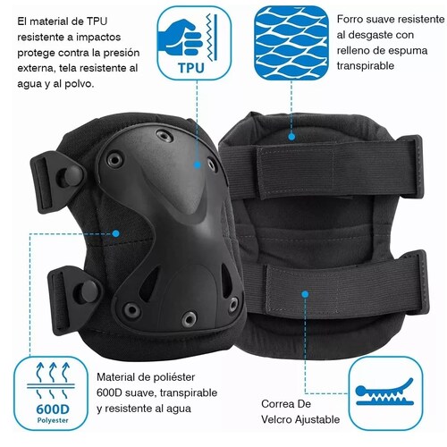 Rodillera Y Codera Táctica Militar Para Bicicleta Y Motocicl