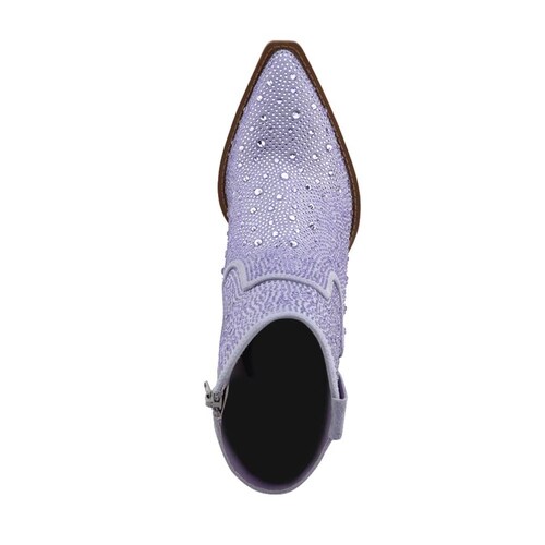 Botas vaqueras con pedrería, color lila, marca Thalia Sodi, mod. 1081676