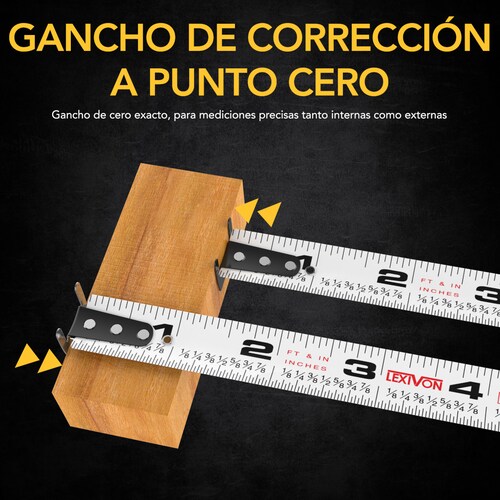 Flexómetro cinta métrica LEXIVON LX-206 7.5 metros 2 escalas DualLock