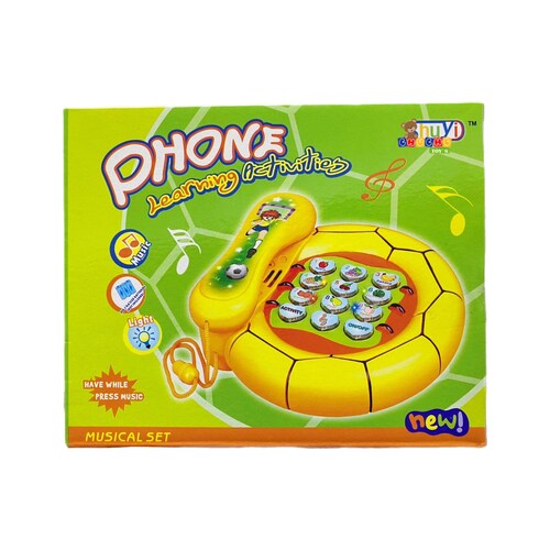 Juguete Teléfono Didáctico Musical Luz Sonido Niño Balón
