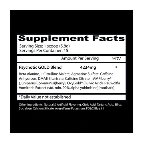 Pre-Entreno Insane Labz Psychotic Gold 15 Serv. - Gummy Candy