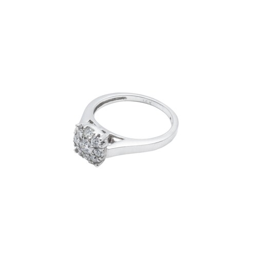 Anillo Diamante 50 Puntos Oro Blanco 14 Kilates.