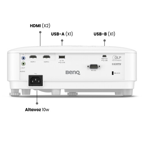 BenQ Proyector Full HD (1920x1080) Gamer (TH575), 16ms Input Lag, DLP, 3800 Lúmenes, Relación de Aspecto 16:9, HDMI, Altavoz 10W, hasta 15000 horas de lámpara, 1.07 millones de colores, 88% Rec.709