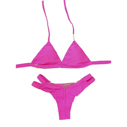 Bikini Ondulado By Minelli M Neon Rosa