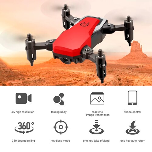 Drone Mini Con Cámara 4k Wifi Fpv 1 Bateria Portatil