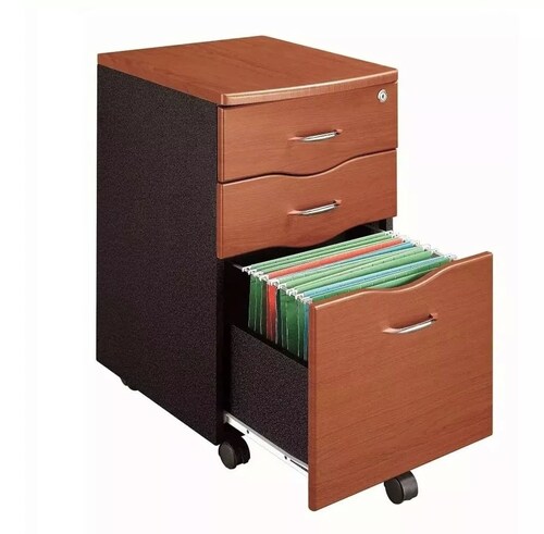 Archivero De 3 Cajones Tamaño Carta Maple con llave de seguridad 