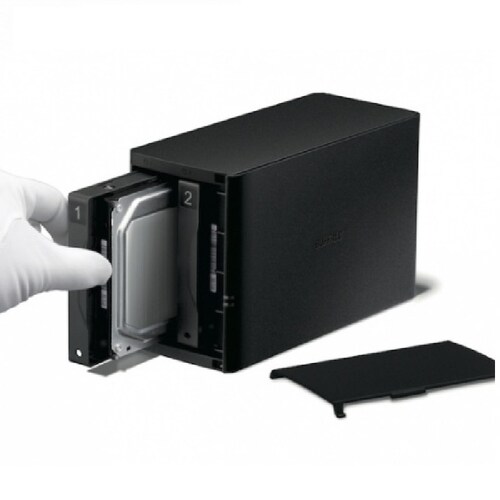 Buffalo NAS 2 Bahías LinkStation 220D Series, 4TB (incluye 2 HDD de 2TB) RAID 0/1  