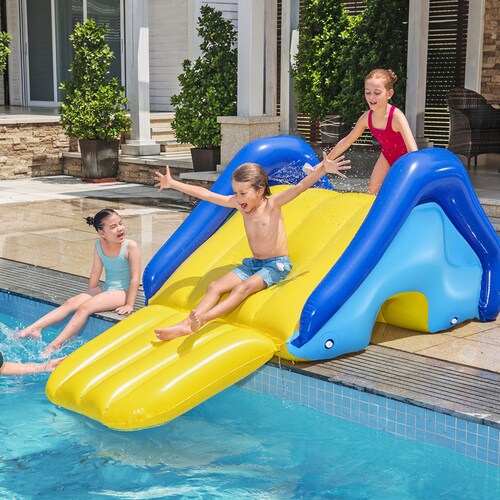 Resbaladilla Inflable Para Alberca Infantil Bestway Con Rociador 247cm