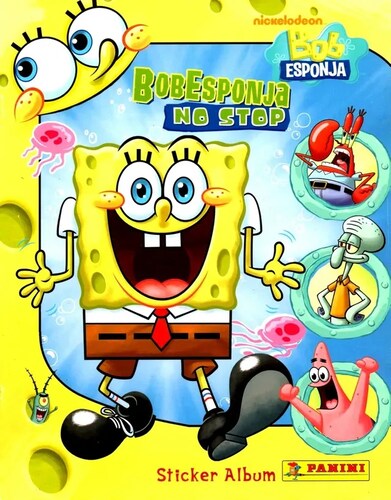 Paquete con 50 Sobres del album Bob Esponja No Stop - Panini