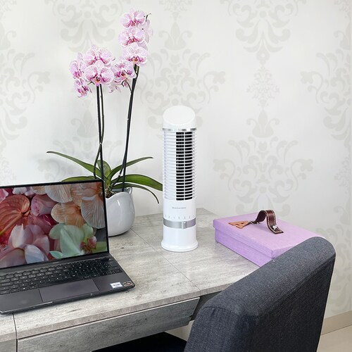 Ventilador de torre para escritorio buró 41cm Beckon Blanco BV-11 