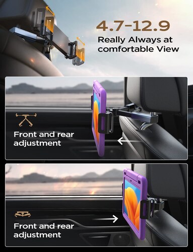 Soporte para tablet para reposacabezas de coche | Soporte para tablet de coche .