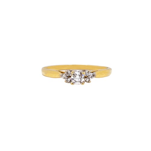 Anillo Diamante 18 Puntos Oro 14 Kilates. Oro Fino Joyería.