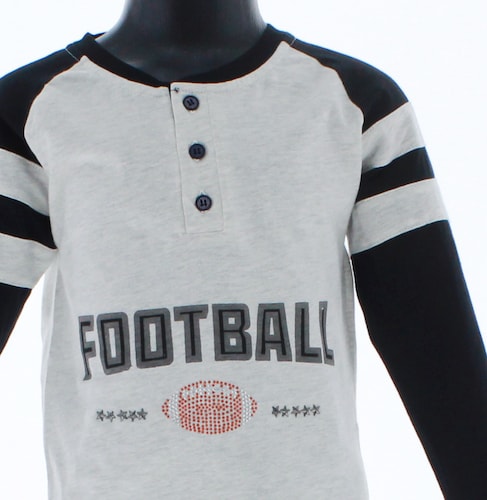 Playera Niño Gris Manga Larga 3280 2 a 18 Años.