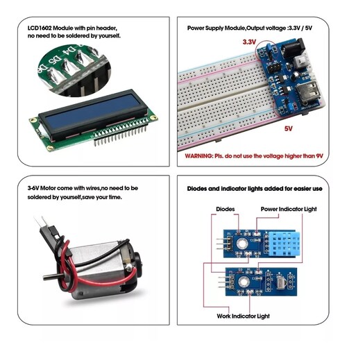 Kit Compatible Con Arduino Uno Con Español Tutorial