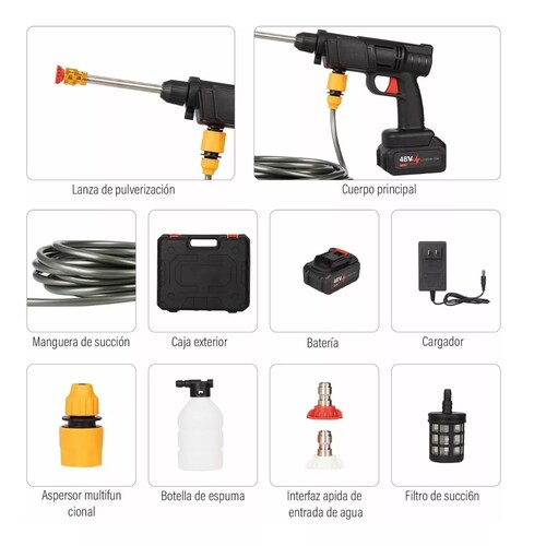 Pistola De Lavado De Autos Portátil De Alta Presión Eléctric