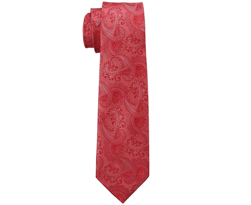 Corbata Slim De Seda Fina Rosa Pasley By Puentes Denver