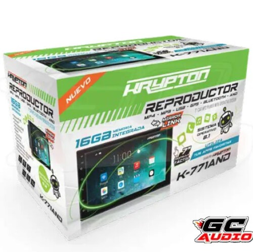 Pantalla para Auto 7 Sistema Operativo Android 9 16 GB  MP4 MP3 USB SD BT