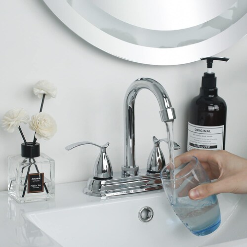 Llave Mezcladora Lavabo Baño Grifo Cromado 4'' Inoxidable SP-40066