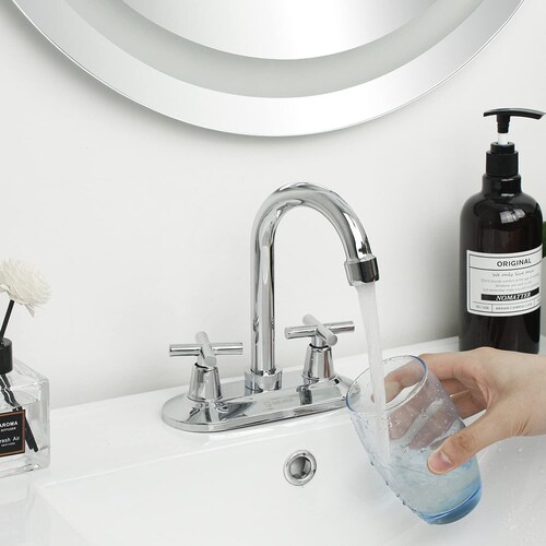 SP-40002 Mezcladora Llave Lavabo Baño Inoxidable Cuello 360 Grados 4'.