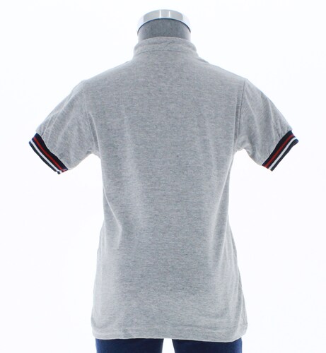 Playera Niño Algodón Gris Manga Corta 3291 1 a 18 Años.