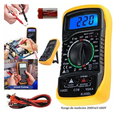 Multimetro Digital Lcd Portátil Ac/dc Professional Xl830l