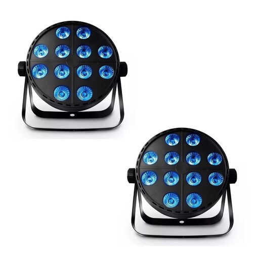 Juego De 2 Cañones Led ALIEN PRO Par 12x10 Rgbw 4 En 1.