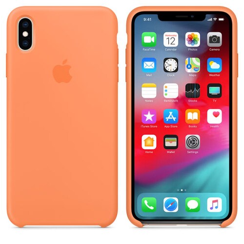 Funda de Silicon iPhone XS Max - Rosa Naranja
