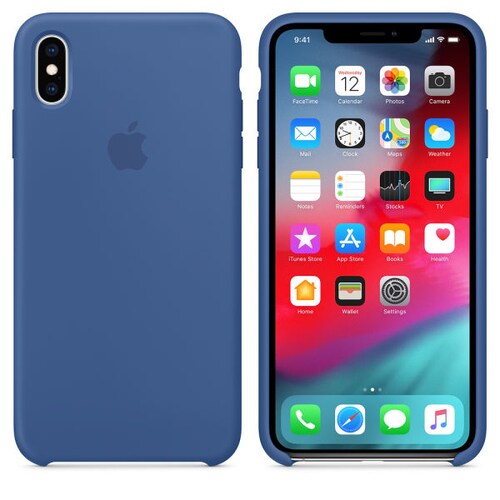 Funda de Silicon iPhone XS Max - Azul Porcelana