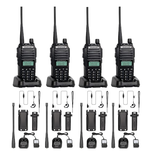 4 Pz Radio Baofeng Uv-82 Uhf Manos Libres Profesional