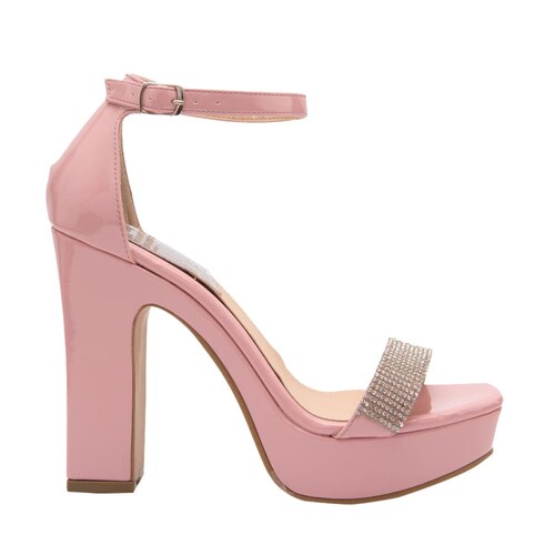 Sandalias de plataforma con tacón para ocasiones especiales, color rosa, marca Molto Bello, mod. 1083899