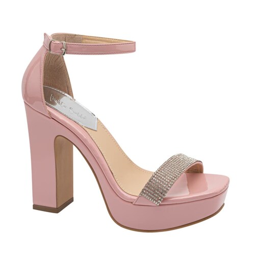 Sandalias de plataforma con tacón para ocasiones especiales, color rosa, marca Molto Bello, mod. 1083899