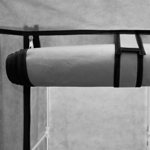 Closet Portátil Gris, Ropero Armable De Tela 3 Puertas Para Ropa