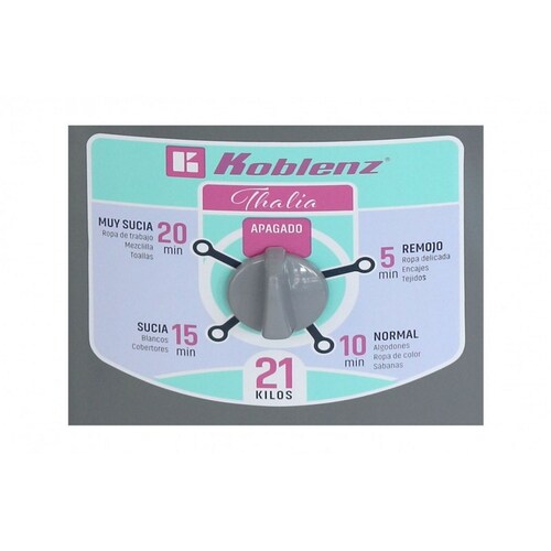 Lavadora Redonda 21Kg Polea Thalia LRKF-21P Blanco Koblenz