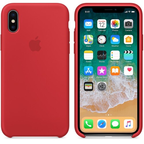 Funda de Silicon iPhone X - Rojo