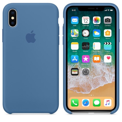 Funda de Silicon iPhone X - Azul Jeans