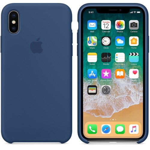 Funda de Silicon iPhone X - Azul Cobalto