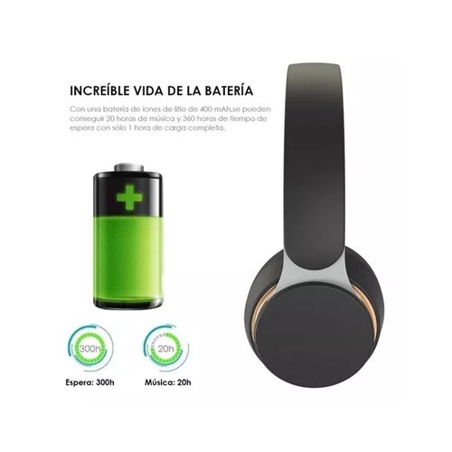 Audifonos Diadema Bluetooth 5.0 Inalámbricos Dura 20 Horas.