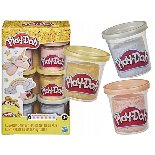 Plastilina Divertidos Brillos MEtalicos Play Doh E9433 Hasbro