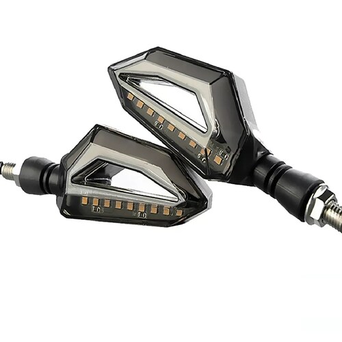 Set 2 Direccionales Focos Faros Led Motocicleta Luces Señal Giro Ambar/Rojo