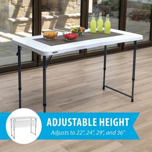 Mesa Plegable Rectangular De 1.22m Portafolio Lifetime