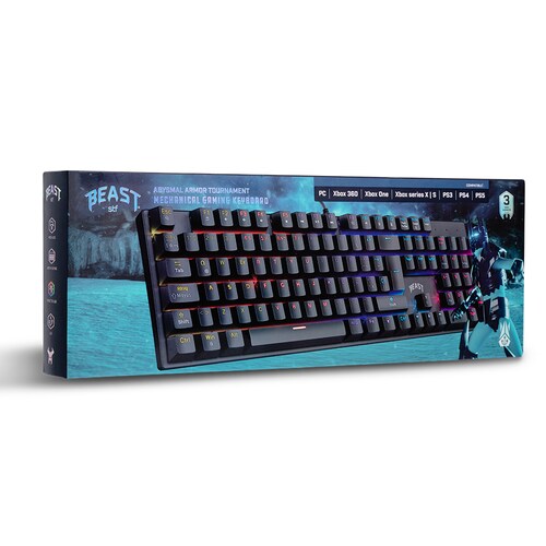 Teclado Gamer Para Compuradora con Luz Beast Abysmal Armour Stf