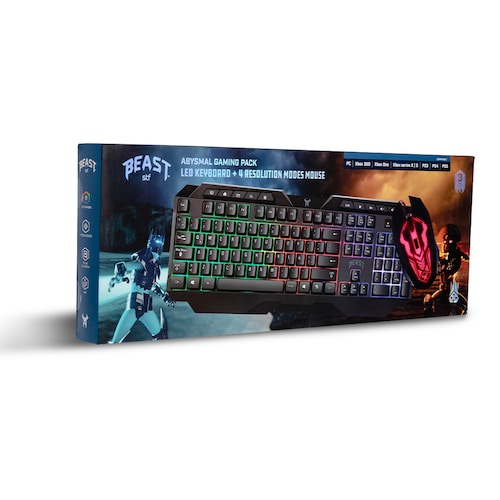 Kit Teclado y Mouse Gamer  Para Computadora Beast Abysmal Stf 