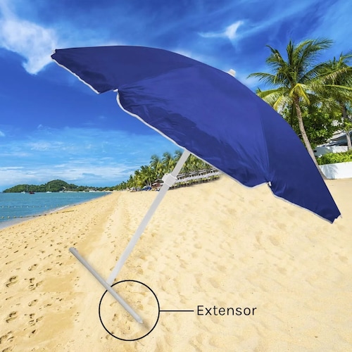 Sombrilla De Playa, Jardín, Con Funda De 1.6m De Diámetro