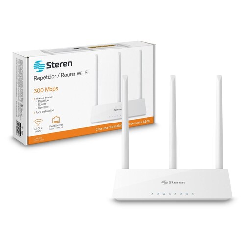 Router WiFi 2.4 GHz 300Mbps B/G/N 45m Cobertura Steren