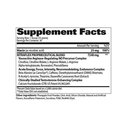 Pre-Entreno Gat Sport Nitraflex 300g 30 Serv. - Manzana Verde