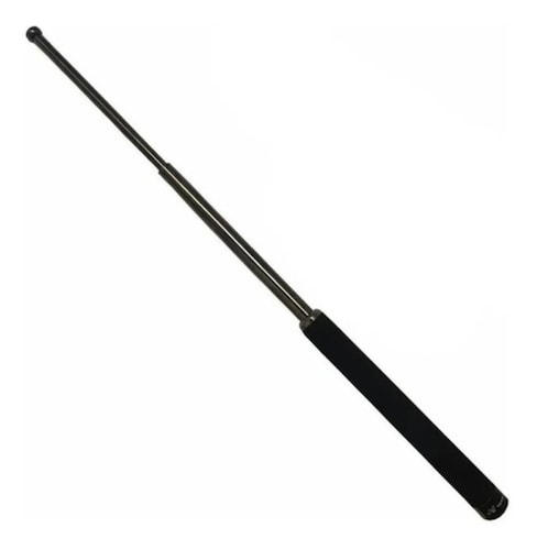 Baston Retractil Seguridad Personal Macana 60cm Cromo Negro