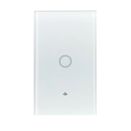 Interruptor Apagador Inteligente Wifi en Elegante Cristal Templado con 1 Boton de Contacto Touch es Compatible con Asistentes Alexa y Google / Master / IOT-WLSWITCH1